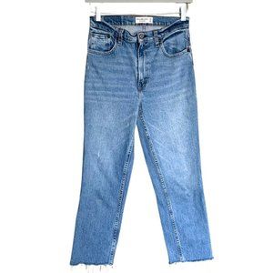 Abercrombie & Fitch 90s Straight Ultra High Rise medium wash jeans size 27 sz 4